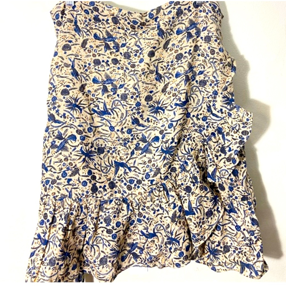 Isabel Marant Blue and Cream Floral Skirt